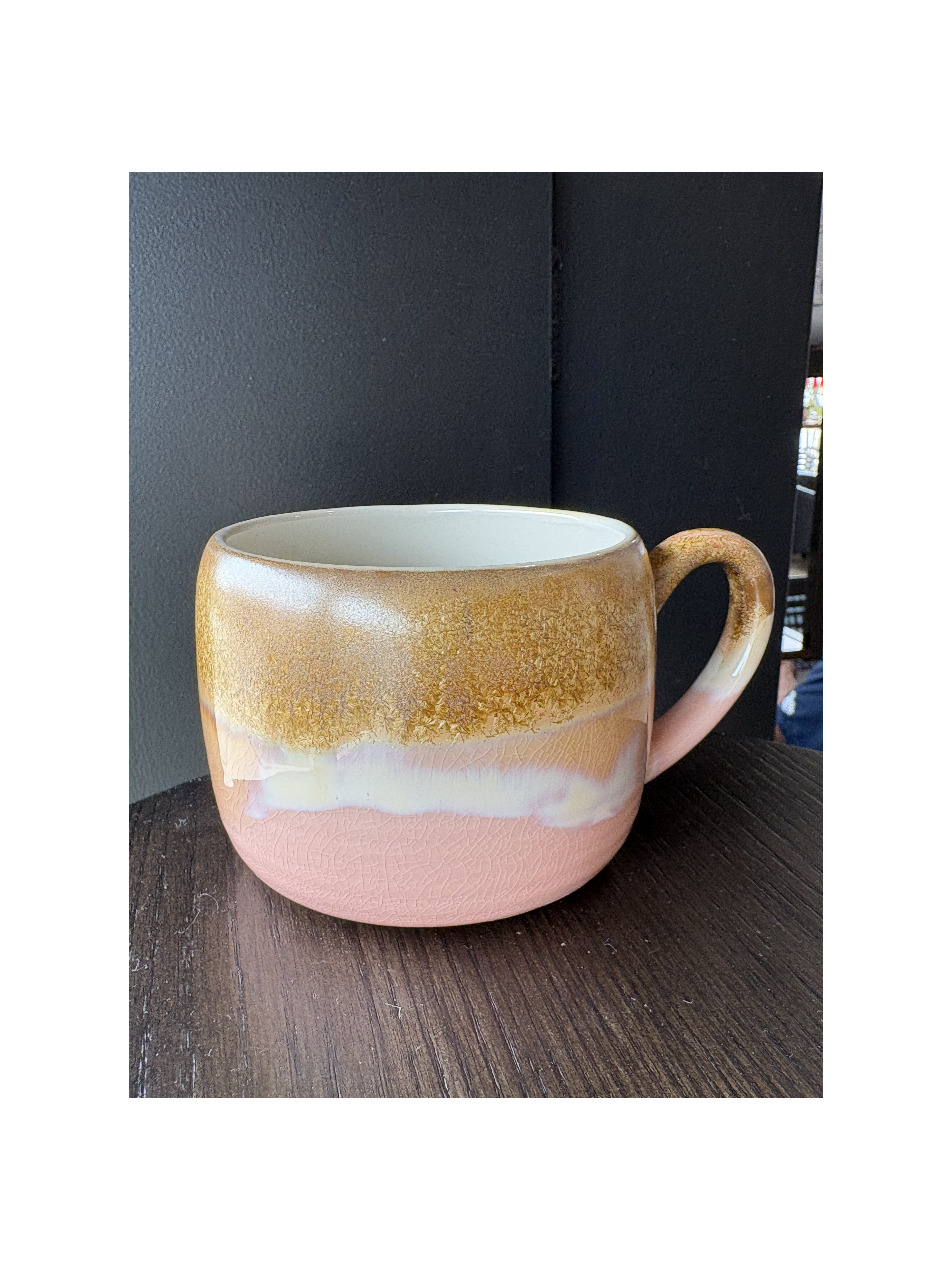 Stoneware Mug Reactive Glaze 4"R x 3"H