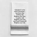 "Life Doesn't Come with..." Wild Hare Designs White Kitchen Towel