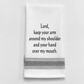 "Lord, Keep Your Arm Around..." Wild Hare Designs White Kitchen Towel
