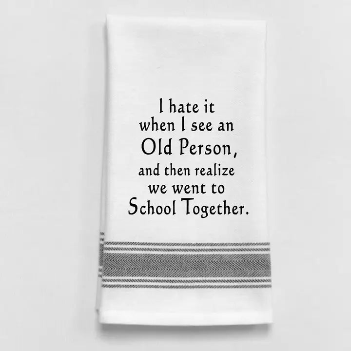 "I Hate It When..." Wild Hare Designs White Kitchen Towel