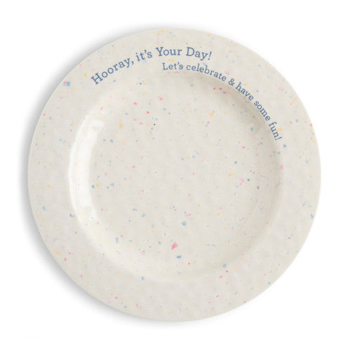DEMDACO Special Day Confetti Melamine Plate