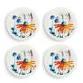 DEMDACO Meadow Flowers Melamine Appetizer Plates