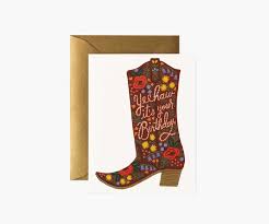 RIFLE PAPER CO. Birthday Boot Greeting Card