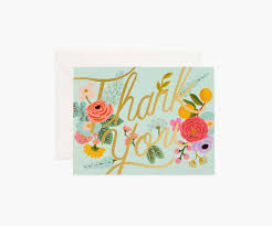 RIFLE PAPER CO. Mint Garden Thank You Card