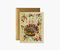 RIFLE PAPER CO. Floral Cake Birthday Card