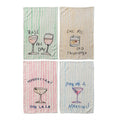 Linen Blend Cocktail Tea Towel