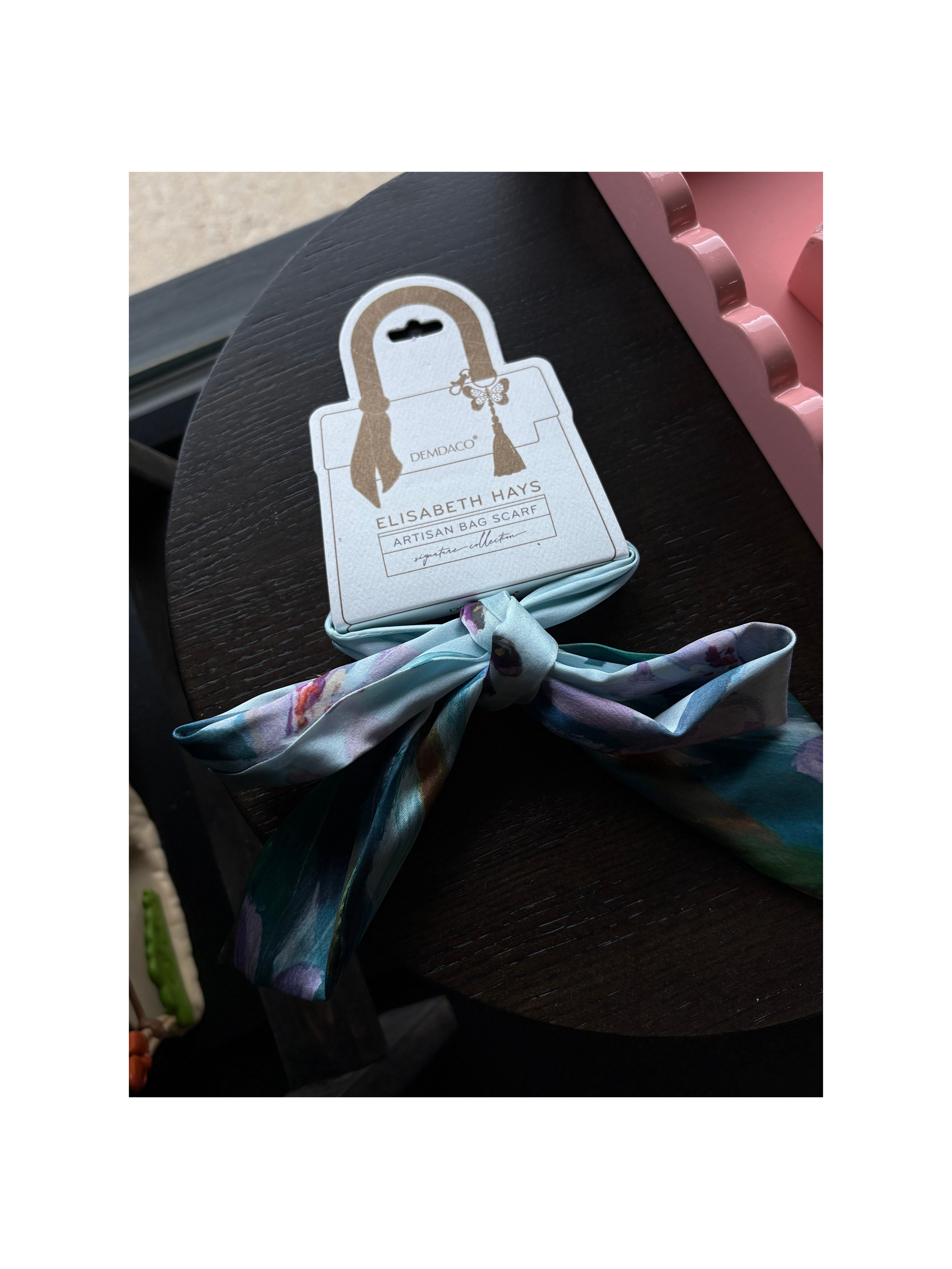 Watercolor Skinny bag Scarf
